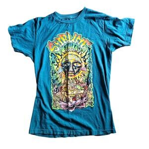 Sublime Band Faded Blue Psychedelic Sun Logo VintageT-Shirt  Size Small